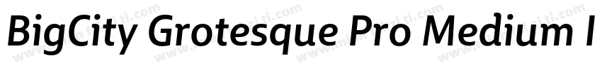 BigCity Grotesque Pro Medium Italic字体转换